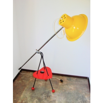 Vintage lampa stojąca metalowa